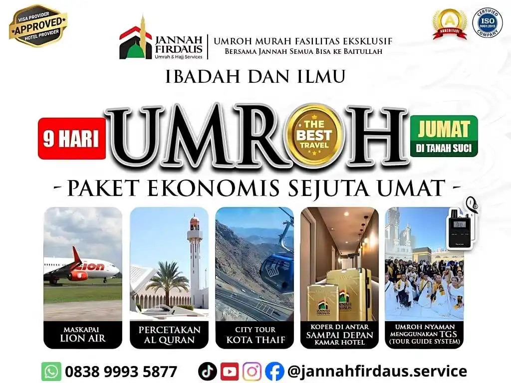 Paket Umroh Ekonomis Bersama Jannah Firdaus Travel