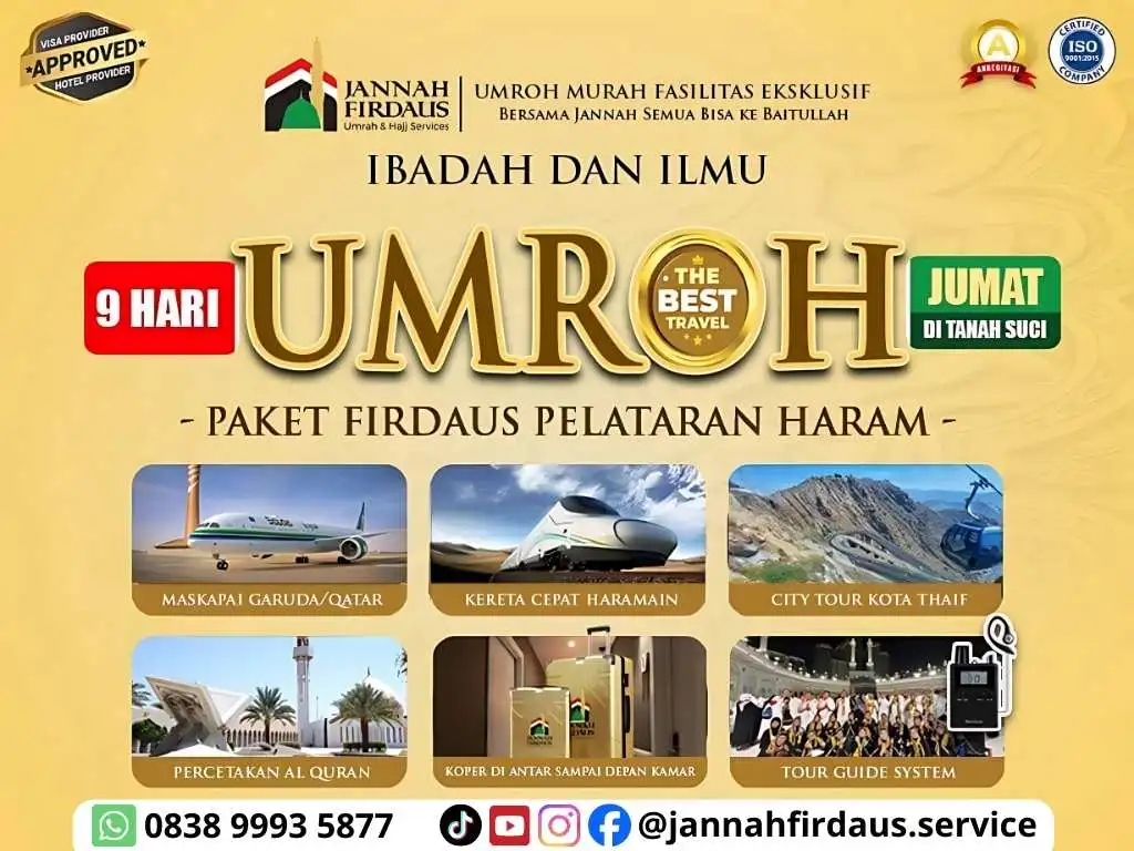 Paket Umroh VIP Bersama Jannah Firdaus Travel Umroh